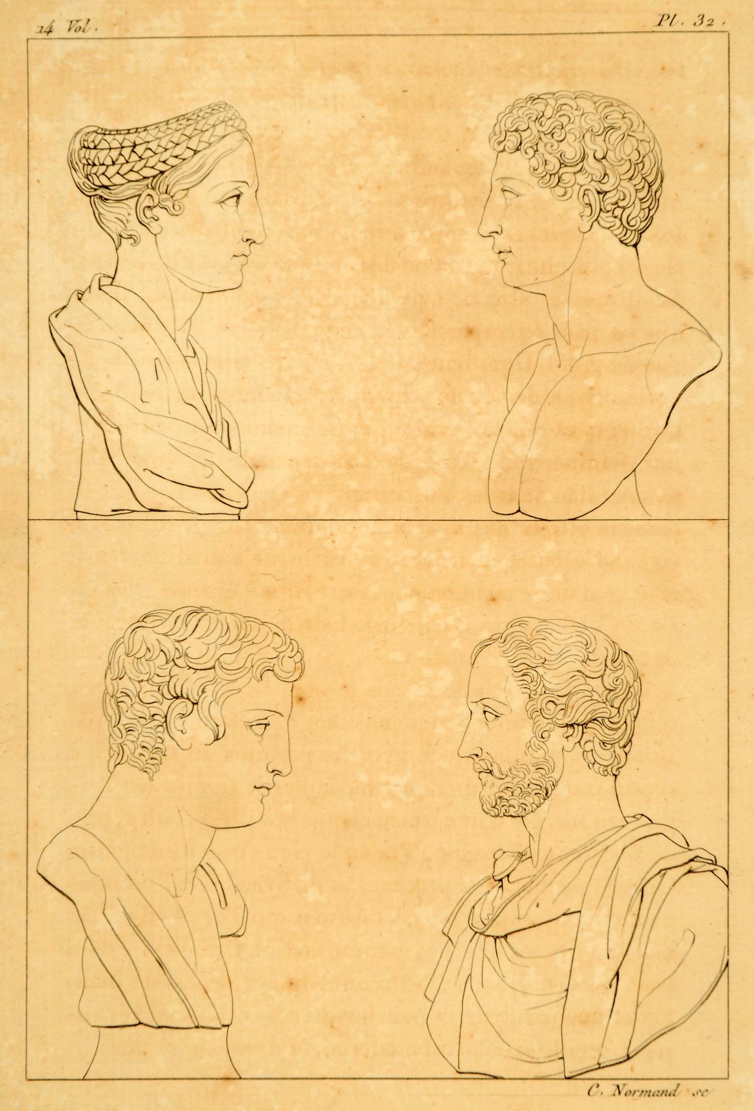 1807 Copper Engraving Roman Emperor Lady Trajan Lucius Caesar Marcus ADM1