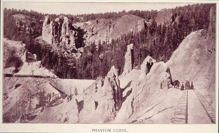 1893 Print Railroad Track Train Phantom Curve Colorado ORIGINAL HISTORIC AW2