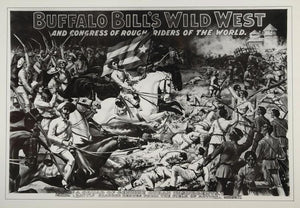 1976 Print Poster Buffalo Bill Spanish-American War Wild West Battle Cuba BILL