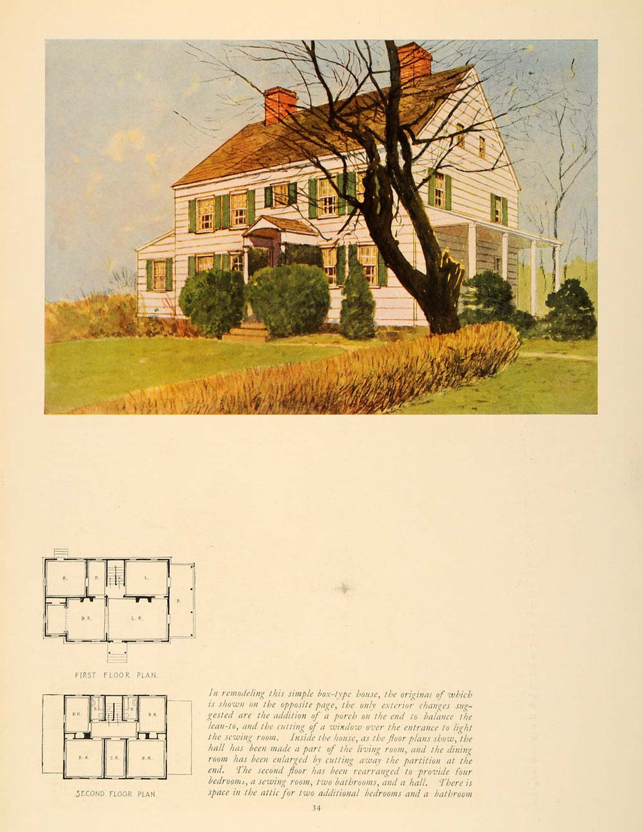 1919 Article House Renovation Walter Prichard Eaton - ORIGINAL CL5 – Period  Paper Historic Art LLC, image size:927x1200