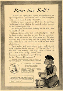 1907 Ad Dutch Boy Painter White National Lead Paint - ORIGINAL ADVERTISING CL9