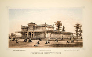 1876 Lithograph Centennial Fair Philadelphia Photograph Association Studio CXP1