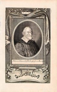 1721 Copper Engraving Portrait Johann Schweikhard Von Kronburg Archbishop EUM2