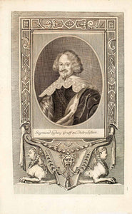 1722 Copper Engraving Portrait Siegmund Ludwig Graff zu Dietrichstein EUM4