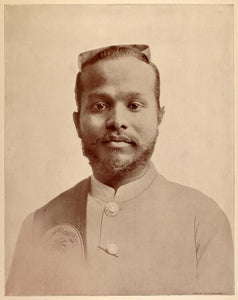 1893 Chicago World's Fair Ethnic Portrait Man Ceylon Sri Lanka Historic Image