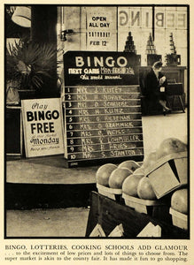 1938 Print Bingo Super Market Kutey Novak Schriebe Kunz Hildeman Supermarket FZ3