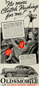 1941 Ad Oldsmobile Hydra-Matic Drive Car No Clutch - ORIGINAL ADVERTISING GH4