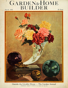 1928 Cover Garden Home Builder Doubleday Doran Floral - ORIGINAL GHB1
