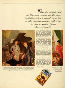 1926 Ad Camel Cigarettes Tobacco RJ Reynolds Smoking Grand Piano Smoking HB3