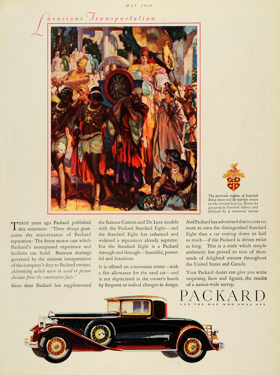 1930 Ad Packard Motor Car Co Luxury Black Vintage AutoImperial Rome Sl ...
