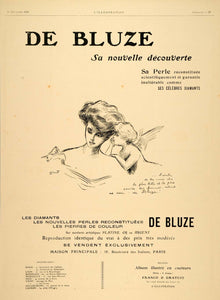 1906 Ad French Costume Jewelry Bluze Paris Cherub Cupid - ORIGINAL ILL4