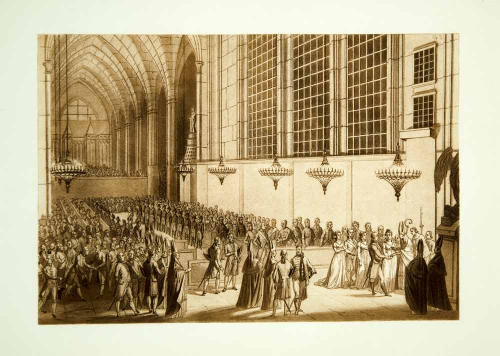 1902 Photogravure Marriage Ceremony Marie Louise Napoleon Augustinian Church