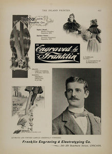 1897 Print Ad Franklin Engraving Electrotyping Company - ORIGINAL IP1