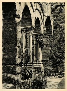 1927 Palermo Sicily Ruins Church Chapel Photogravure - ORIGINAL PHOTOGRAVURE IT3