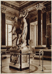 1925 Photogravure Apollo Daphne Bernini Statues Galleria Borghese Museum Rome