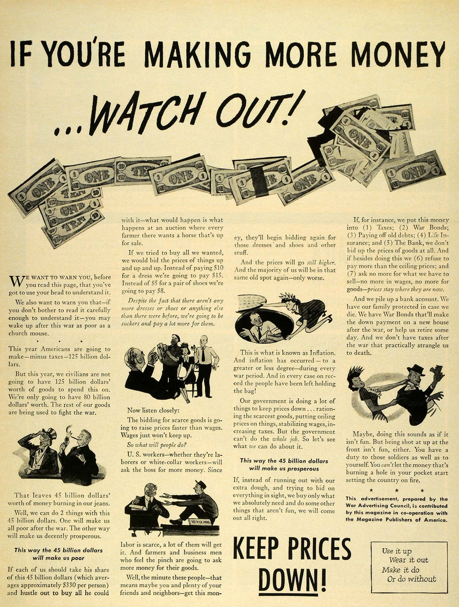 1943 WWII War Advertising Council Vintage Print Ad 7 Things to