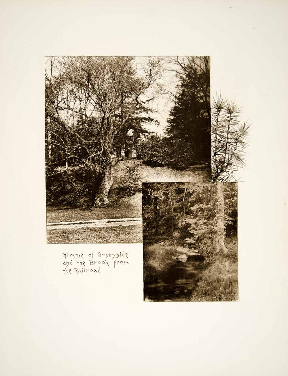 1887 Photogravure Sunnyside House Pocantico River Tarrytown NY Landscape LSH1