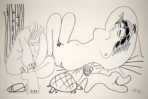 1962 Photolithograph Picasso Nude Bathers Art Dejeuner sur l'herbe Manet 6.6.61