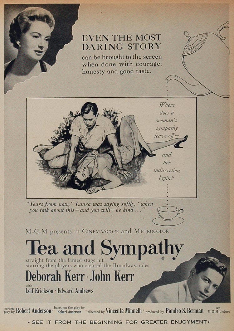 1956 Movie Ad Tea and Sympathy Deborah John Kerr MGM - ORIGINAL MOVIE2 ...