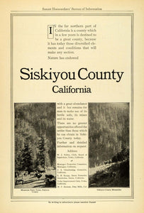 1914 Ad Siskiyou County California Chamber of Commerce W. J. Neilon Yreka PM3