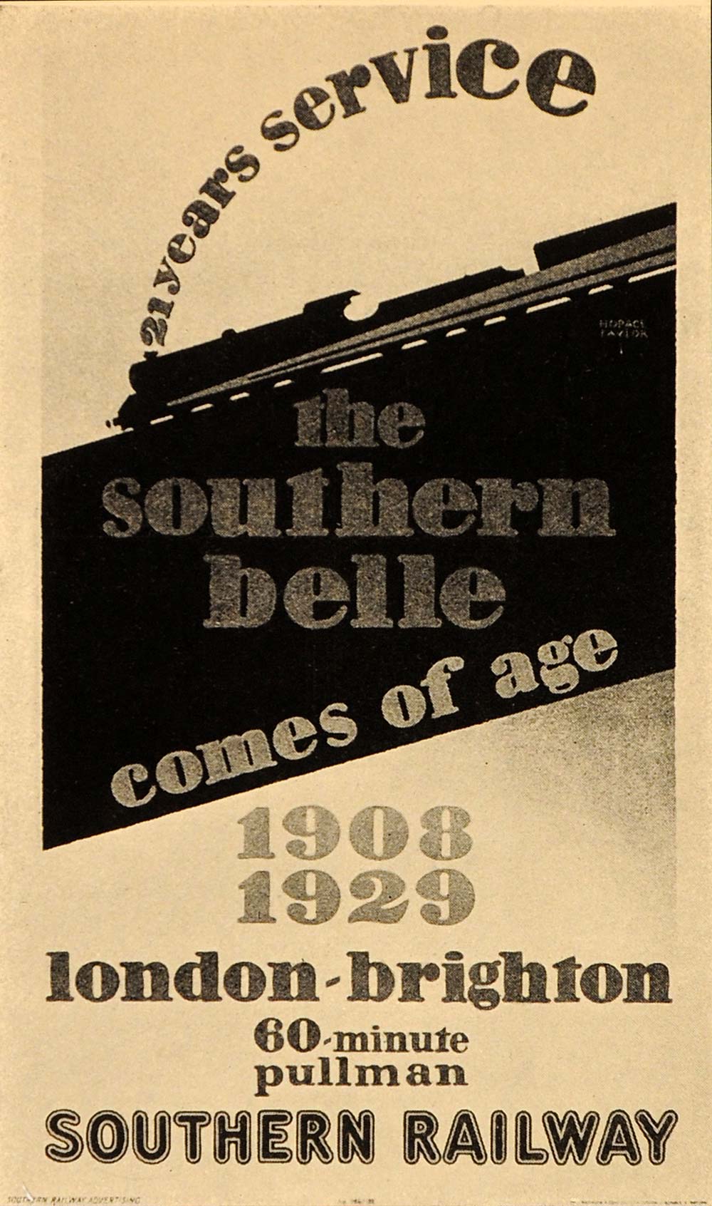 1933 Horace Taylor Southern Belle Train SR Poster Travel Transportation POSA6