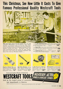 1951 Ad Westcraft Tools Western Auto Electric Motor Advertisement Auger PSC1