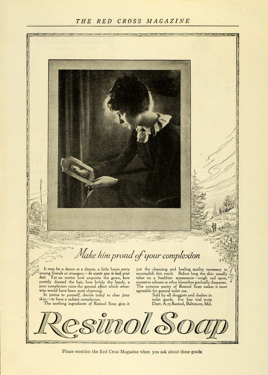 1916 Ad Resinol Soap Bath Skin Beauty Care Health Women - ORIGINAL