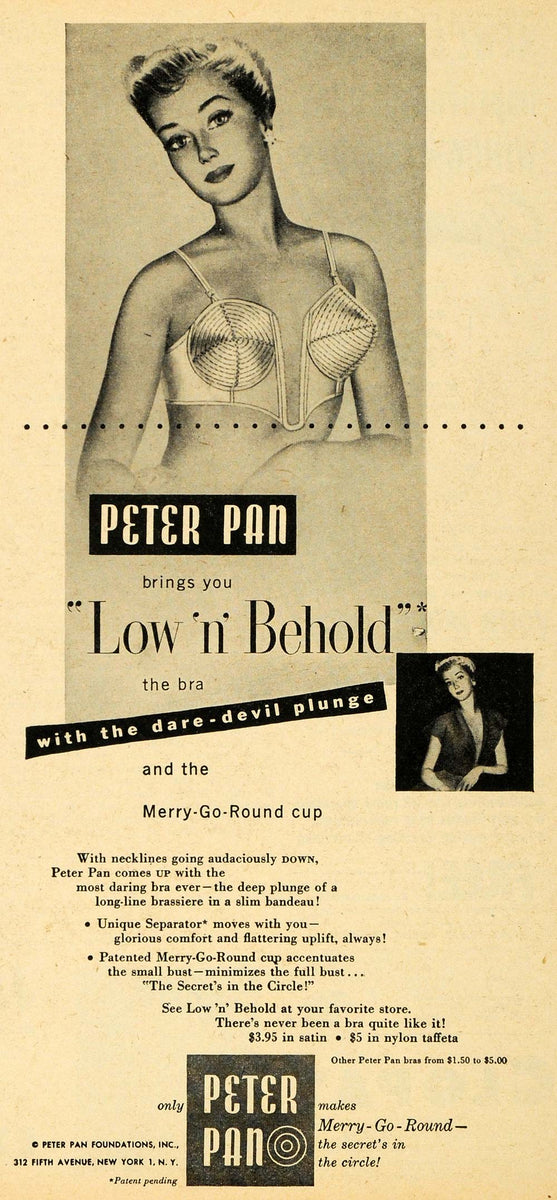 1949 Ad Peter Pan Foundations Bra Merry-Go Round Cup Deep Plunge