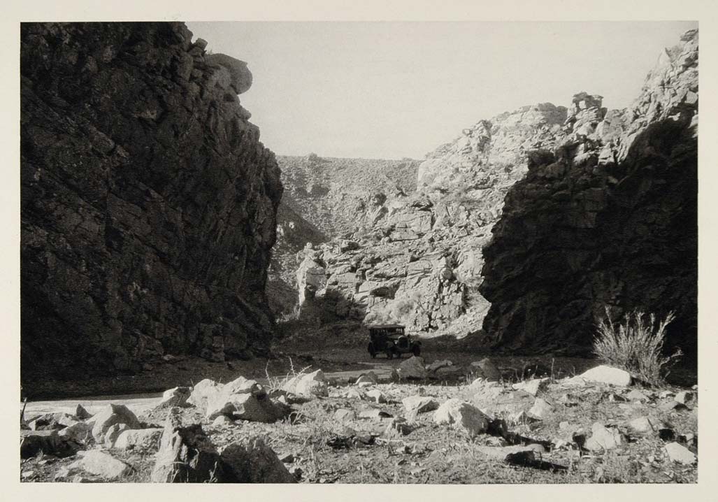 1931 Paso de los Molles Rio Limay Car Ravine Argentina - ORIGINAL SA2