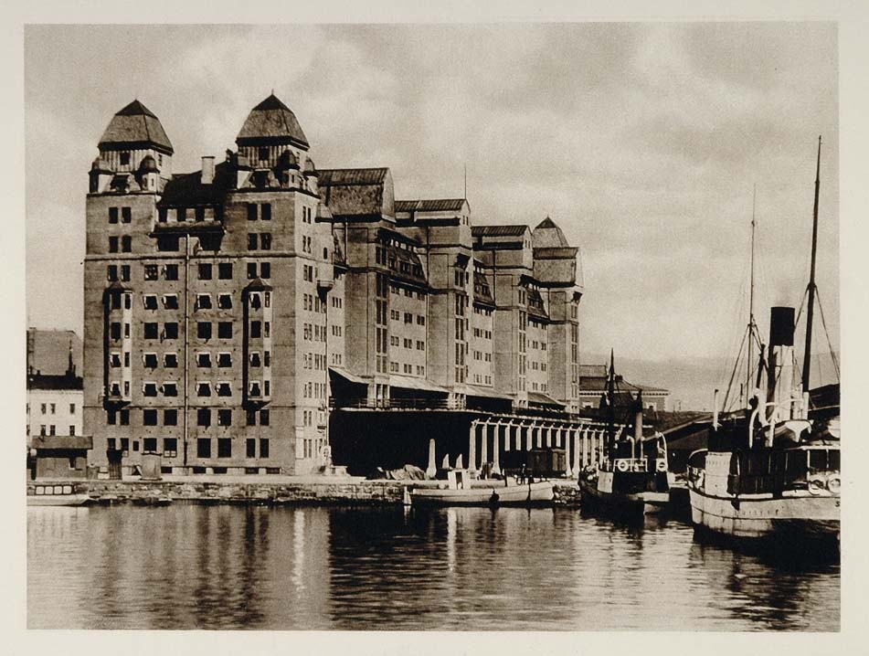 1924 Dock Warehouse Buildings Kristiania Oslo Norway Christiania Dockyard SC1