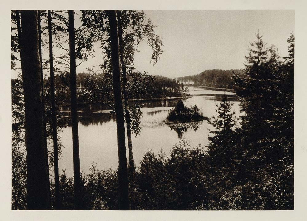 1924 Punkaharju Landscape Finland Suomi Photogravure - ORIGINAL PHOTOGRAVURE SC1
