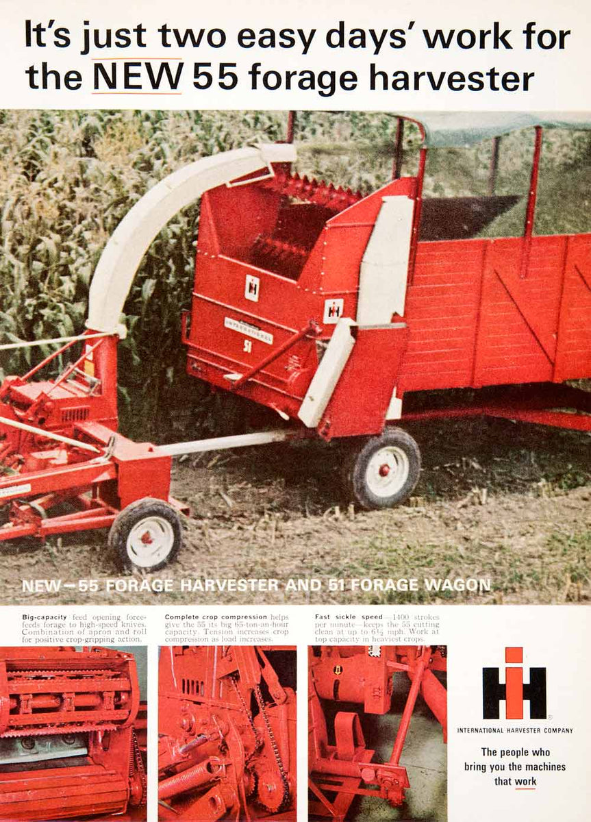 1966 Ad International 55 Forage Harvester Wagon Tractor