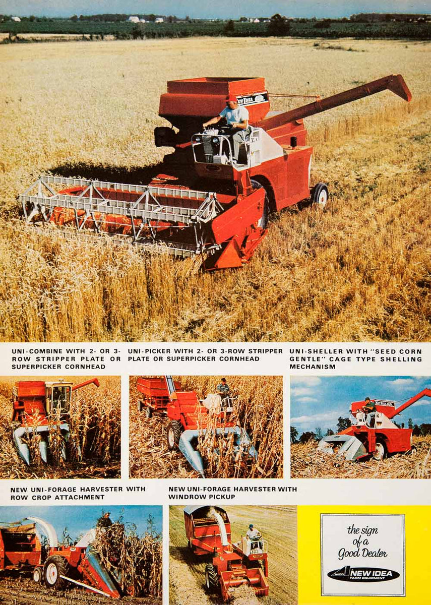 尚様ご購入希望・Harvest group・１９６６年・Thomsen・４３cm 1966 Ad AVCO New Idea Farm Equipment Windrow Forage Combine