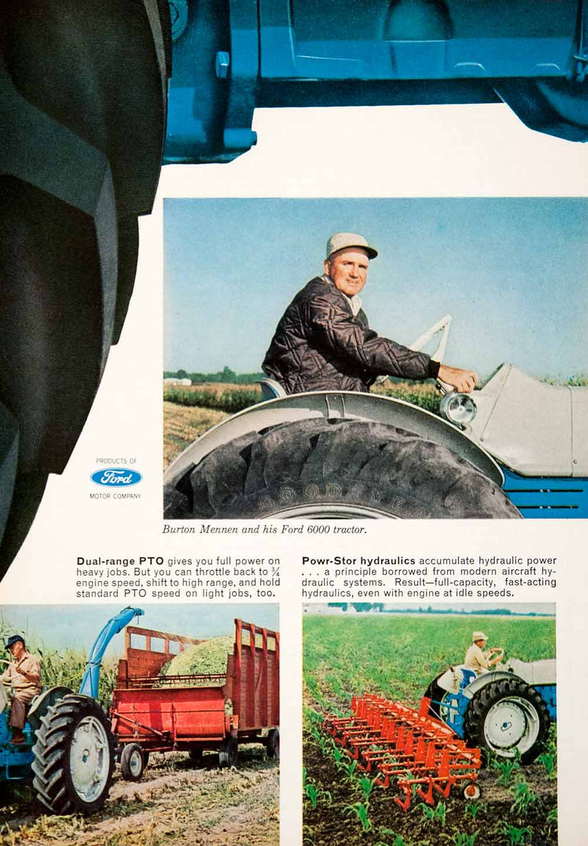 1964 Ad Ford 6000 Tractor Plow Burton Mennen Walton Indiana