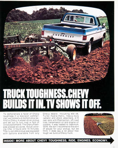 1975 Ad Chevy Chevrolet Pickup Truck Farming Engine Chassis Bonus Cab El SF4