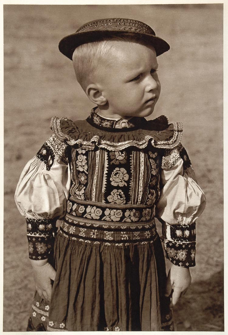 1953 Slovakian Boy Costume Kroje Dobra Niva Slovakia - ORIGINAL PHOTOGRAVURE SL1