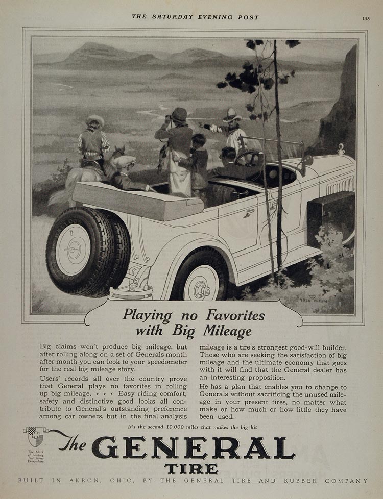 1926 Vintage Ad Firestone General Tire Western Cowboys - ORIGINAL TIR1 ...