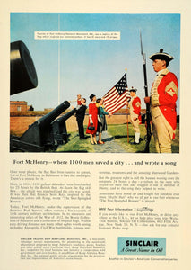 1957 Ad Sinclair Motor Oil New York Fort McHenry - ORIGINAL ADVERTISING TM3