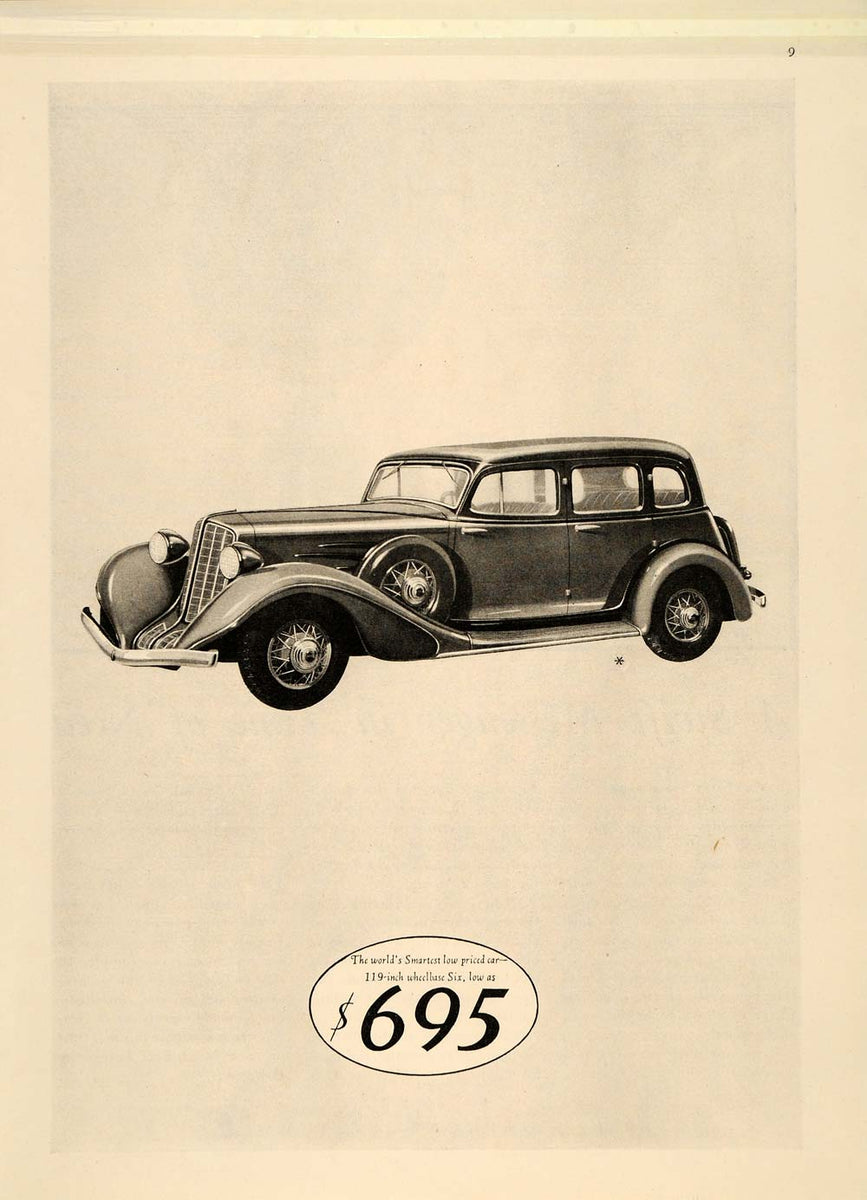 1934 Ad Auburn Automobile Co. 5 Passenger Custom Sedan - ORIGINAL TM6 ...