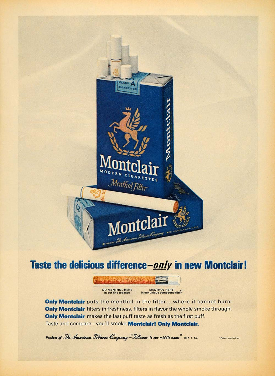 1964 Ad American Tobacco Co Montclair Menthol Cigarette - ORIGINAL