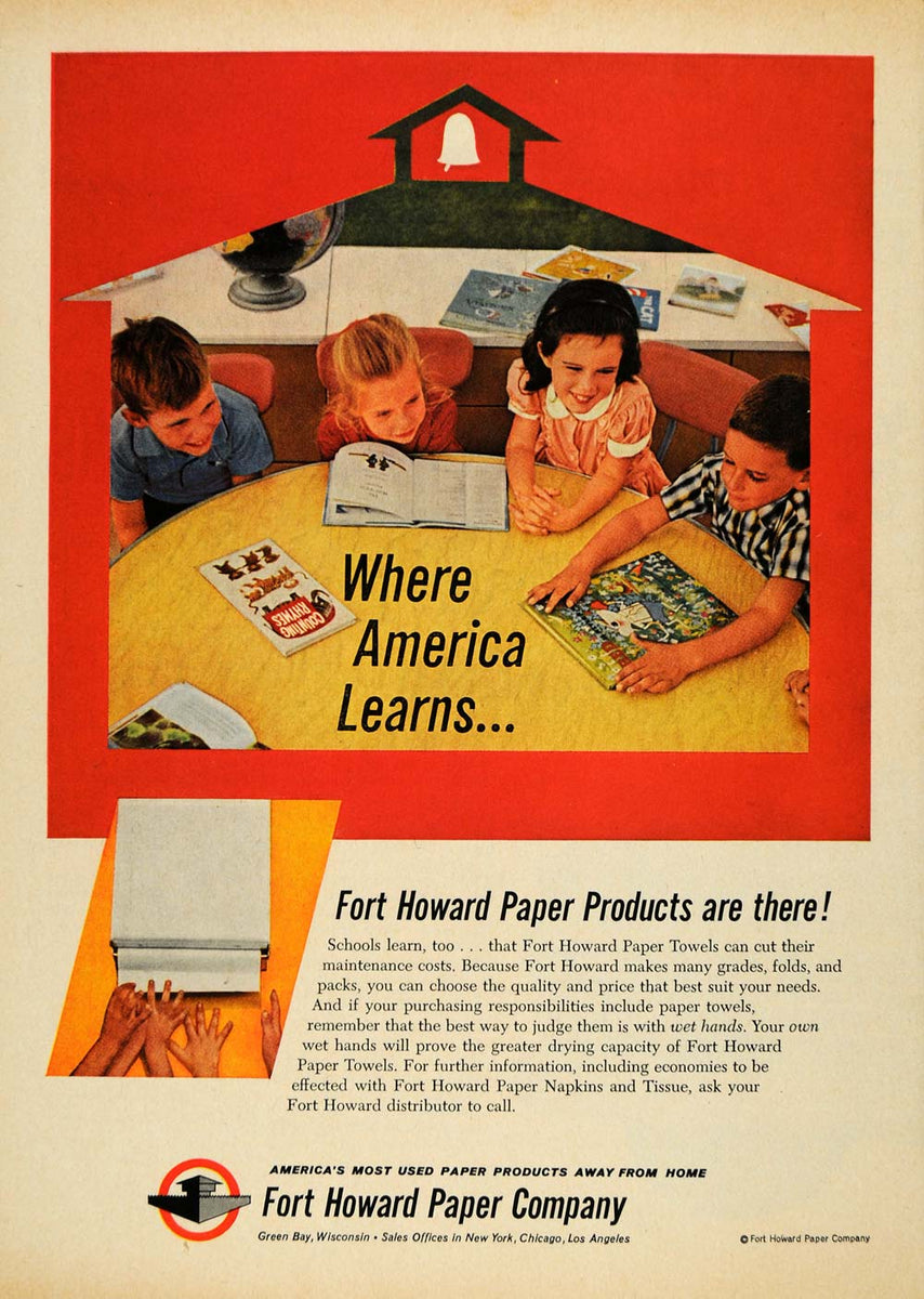 1961 Ad Fort Howard Paper Company Green Bay Wisconsin ORIGINAL ADVER