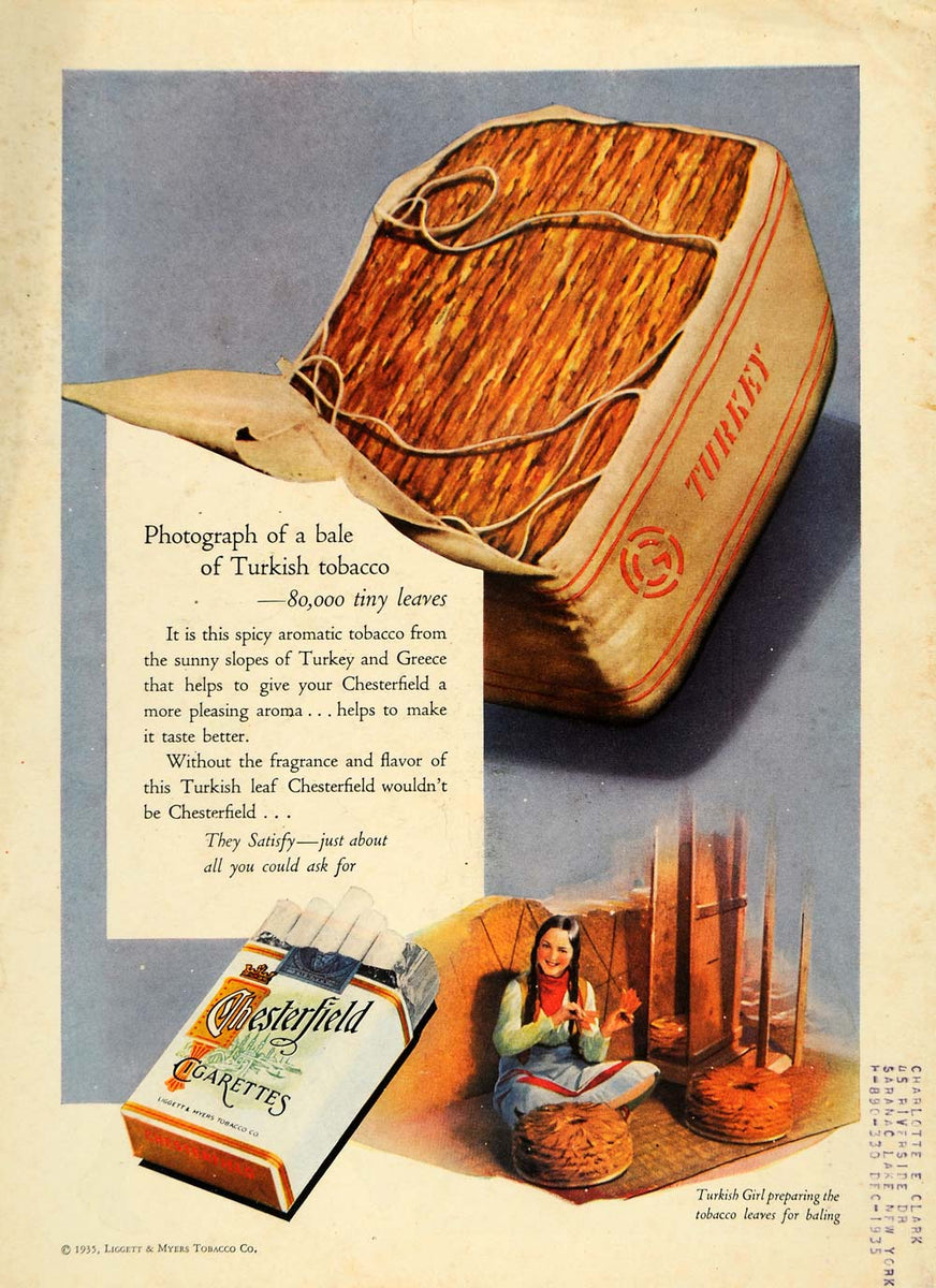 liggett tobacco 1935 Ad Chesterfield Cigarettes Liggett Myers Tobacco liggett tobacco 1935 Ad Chesterfield Cigarettes Liggett Myers Tobacco