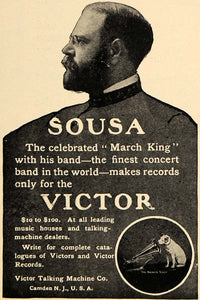 1907 Ad Victor Talking Machine Co. Records John P Sousa - ORIGINAL TOM3