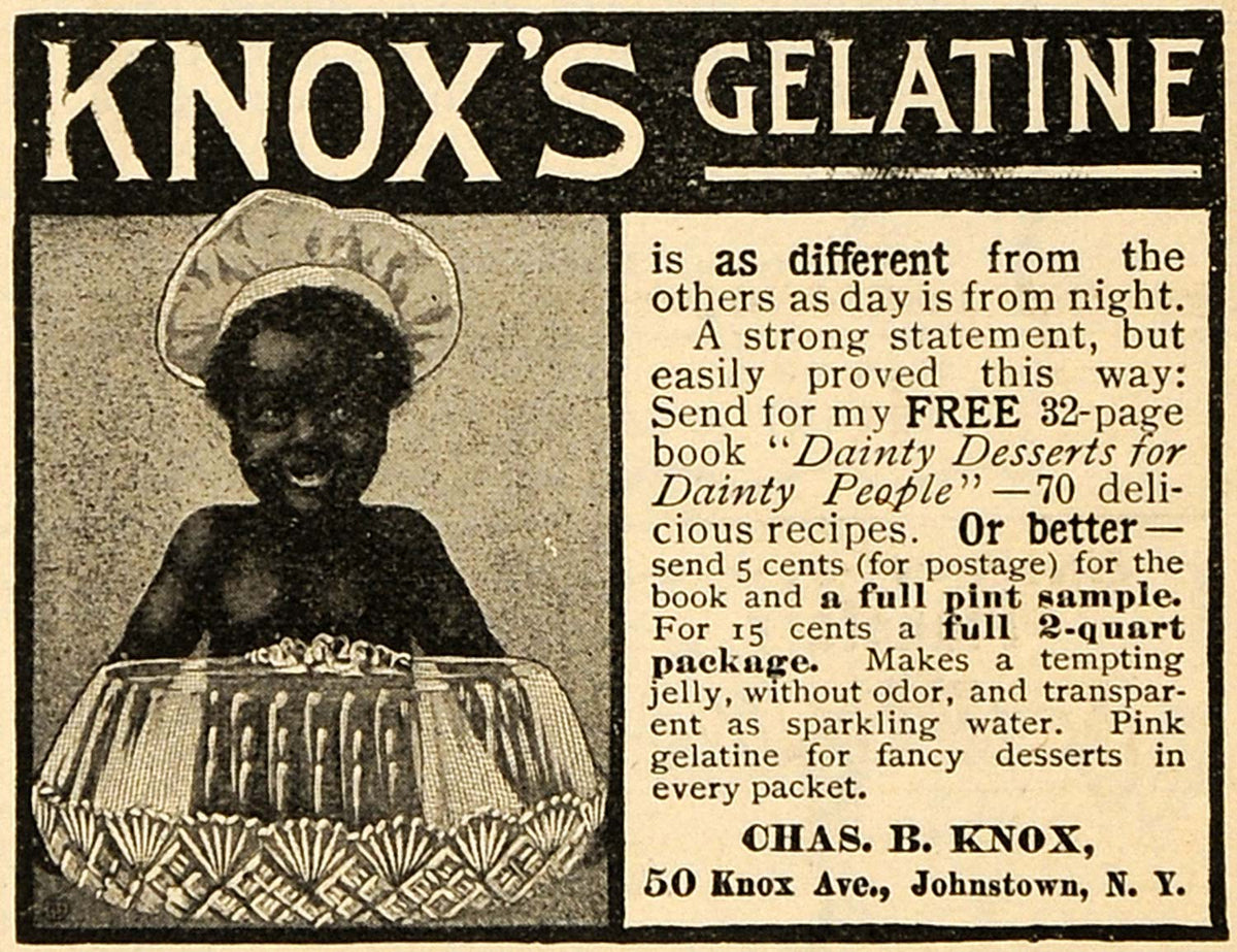 1900 Ad Charles B Knox Gelatine Jelly Dessert Child ORIGINAL ADVERTI