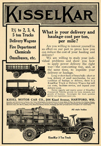 1912 Ad Kissel Kar Motor Car Truck Hartford Wisconsin - ORIGINAL ADVERTISING TW3