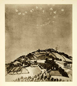 1921 Rotogravure William Orpen Art WWI Cassel Commune Nord France German XAHA8