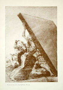 1901 Color Print Francisco Goya Art Y Aun No Se Van Portrait Los Caprichos XAQA4