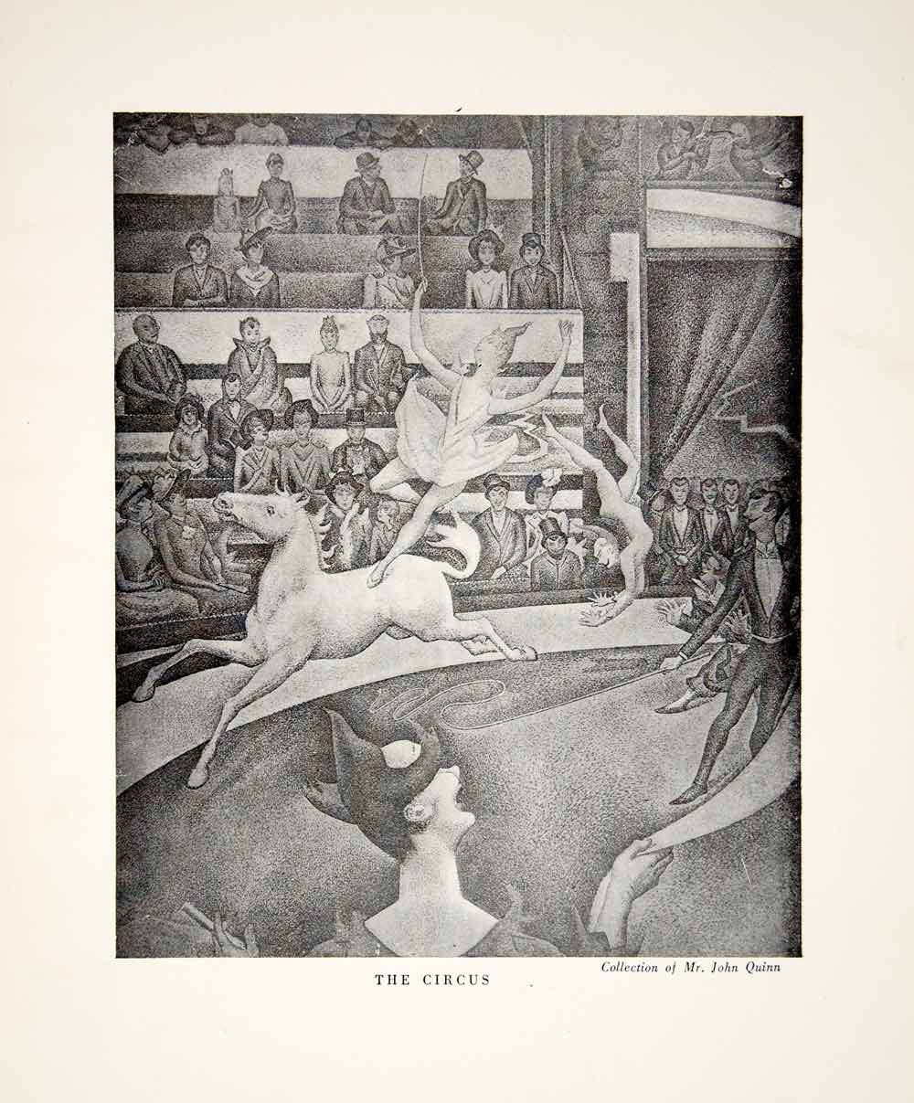 1923 Print Georges Seurat Circus Horse Acrobat Art Audience Trapeze XAY5