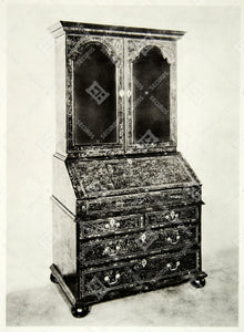 1953 Collotype Cabinet Veneered Mulberry Kingwood Pewter Furniture John XDI4
