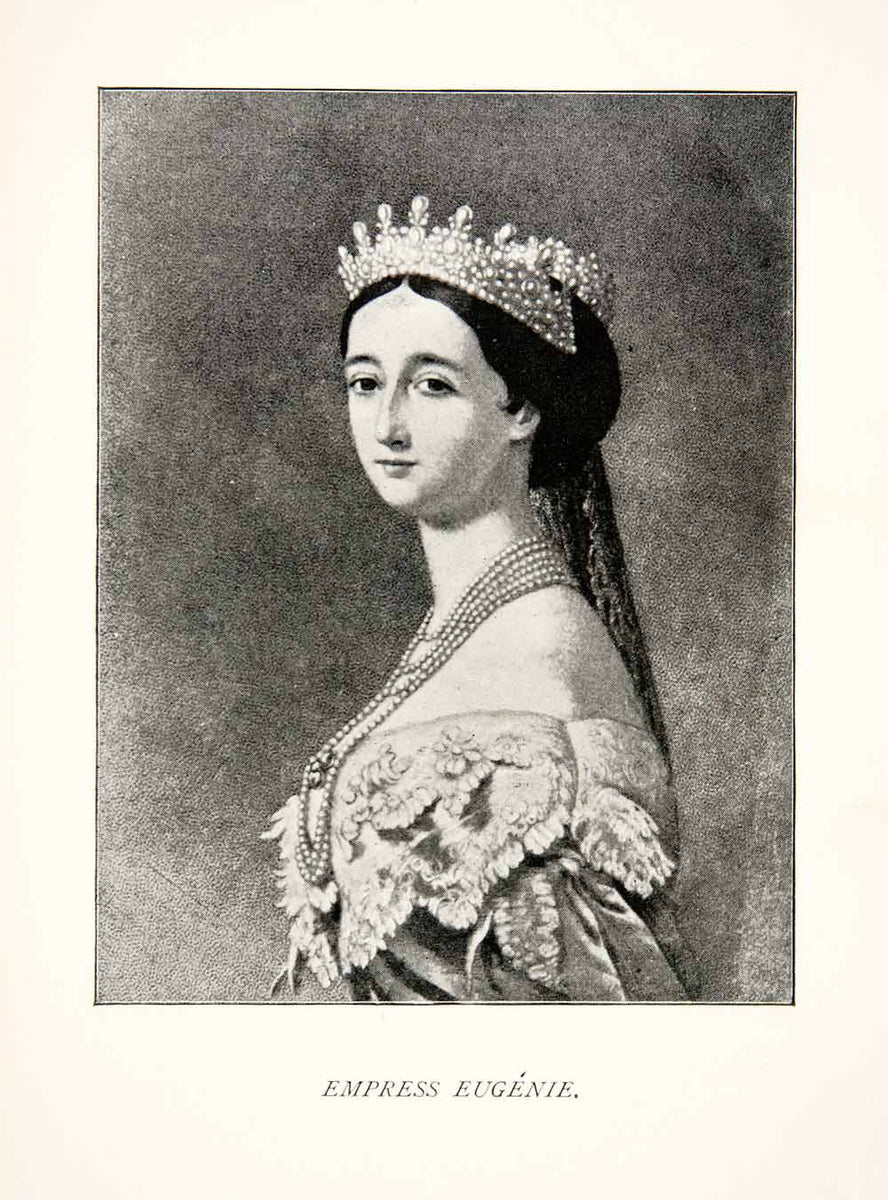 1899 Print Portrait Empress Eugenie Montijo French Napoleon III